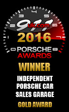 Independent Porsche Car Sales Garage Gold Award 2016